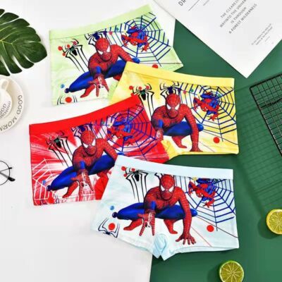 4 Stücke Kinder Jungen Spiderman Boxer Hosen Unterwäsche Brief Shorts 2-8 Jahre