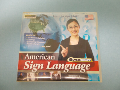 Quickstart American Sign Language CD  Brand New  Win7 Vista XP