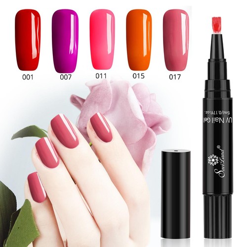 5X-Saviland-One-Step-Gel-Varnish-Pen-Glitter-3-In-1-NailPolish-UV-Lacquer-Pencil