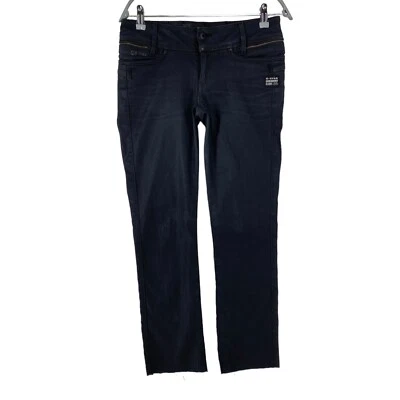 G-Star Berlin Jean Droite Enduit Femme Noir Taille 26 L28 - Photo 1/4