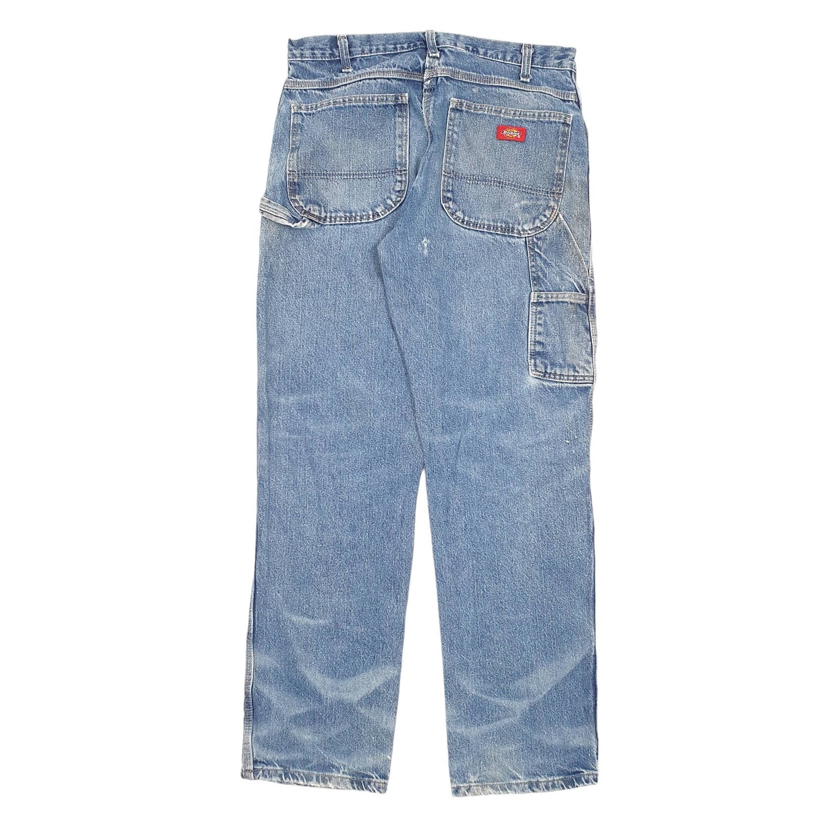 DICKIES Carpenter Jeans Regular Fit Blue Denim Trousers Mens Carpenter W34 L32 image 3