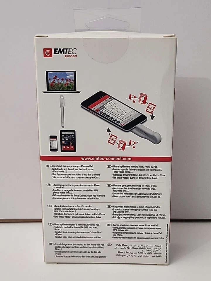 Emtec Connect USB3.0/Lightning iCobra 2 In 1 Flash Drive 32 GB for iPhone & iPad - Image 2 of 4