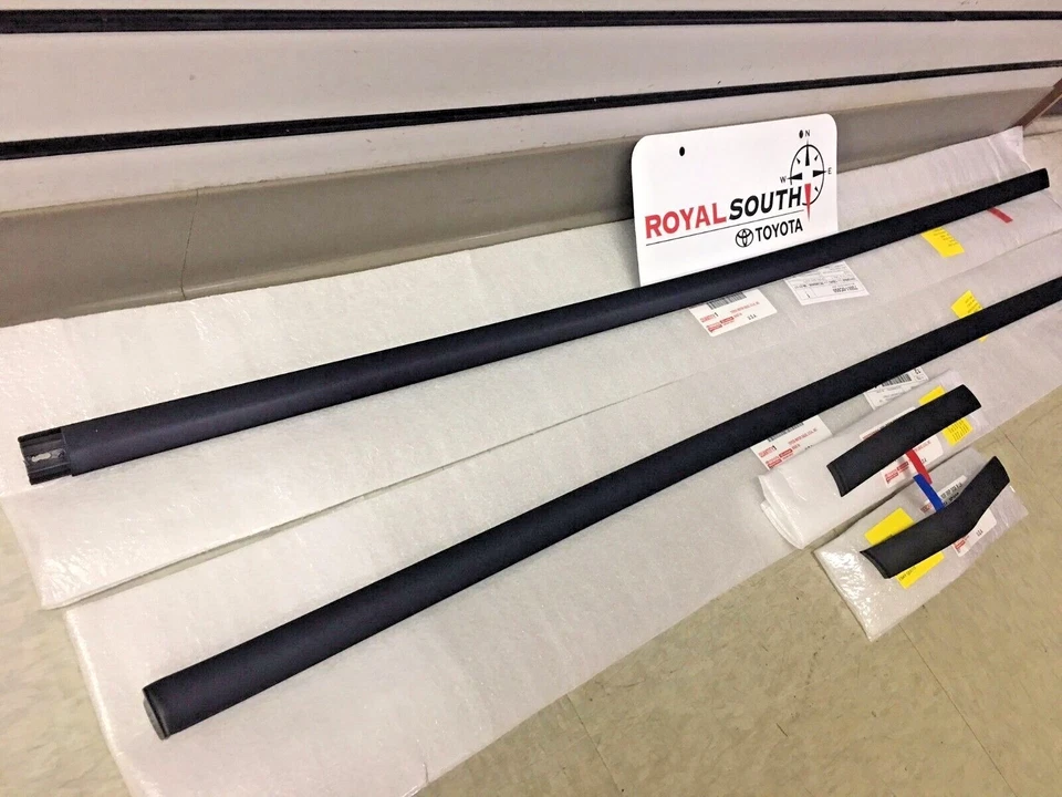 Juego de 4 molduras por goteo de techo Toyota Tundra doble cabina 07-20 genuino OEM OE Foto 2 de 4