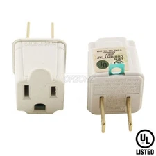 2/pk Topzone Ground Adapter Connects a 2 Wire Sponge Plug  to a 3 Wire Ground