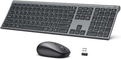 DK03 Bluetooth Keyboard and Mouse, Rechargeable Dual-Mode (Bluetooth 4.2 + 2....