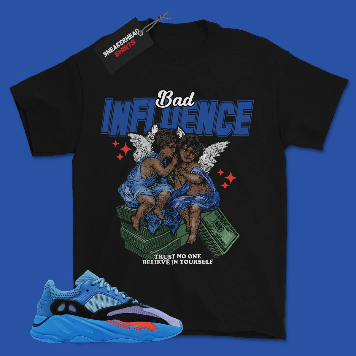 Shirt for Yeezy 700 Hi Res Blue HQ6980 Influence
