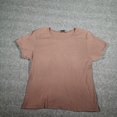 Hanes Silver for Her Top Womens XXL Brown Base Layer Causal Everyday Fitted 