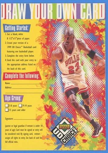 1998 Upper Deck Choice Michael Jordan No# Draw Your Own Card