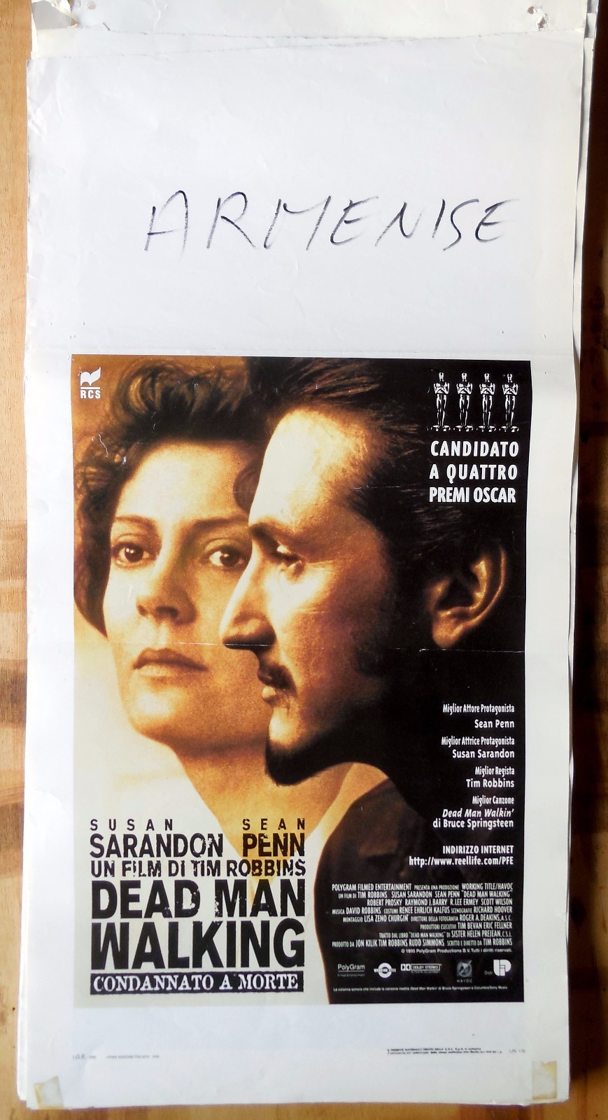 Locandina originale film Dead Man Walking - Condannato a morte (1995) - Regia di Tim Robbins
