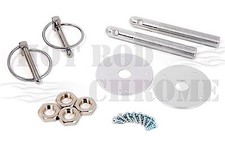 Silver Hood Pin Flip-over Style Locking Kit Universal Chevy Ford