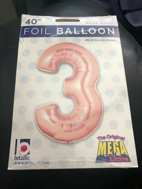 Betallic Megaloon #3 Pink Mylar Balloon - 40 Inch, 1 Count - View #8