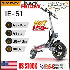 iENYRID S1 Kick Electric Scooter 800W Motor 48V15Ah 10"Folding Off-road EScooter