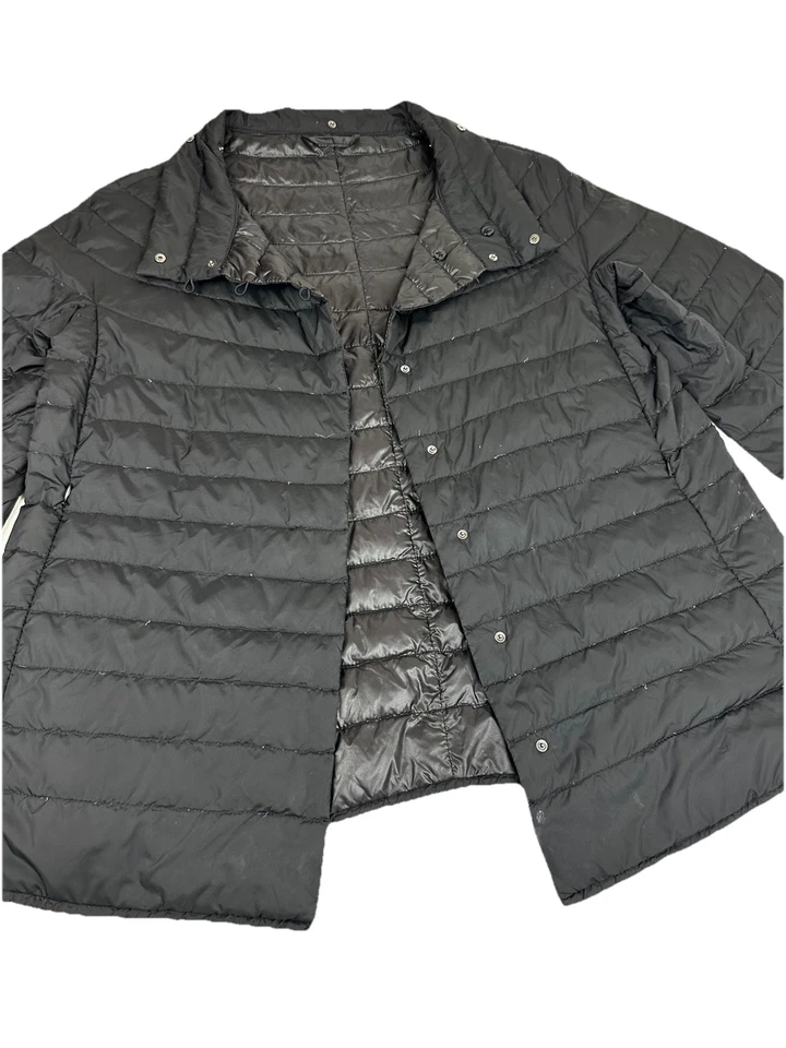 Duvetica 女式绗缝羽绒外套夹克,尺寸 42 黑色 — 第 2/4 张图片