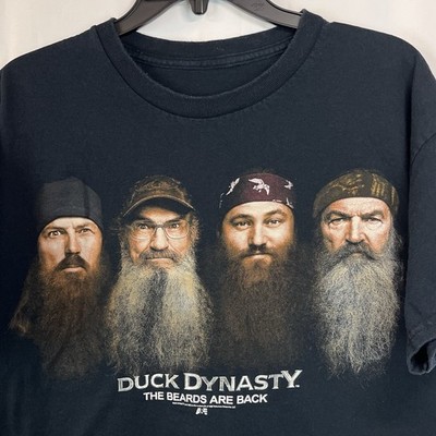 Duck Dynasty Shirt Brothers Beards Black Large Willie Jess Robertson Mary Kate