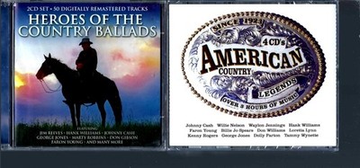 HEROES OF THE COUNTRY BALLADS: 2 CD SET & AMERICAN COUNTRY LEGENDS 4 CD'S: NEW