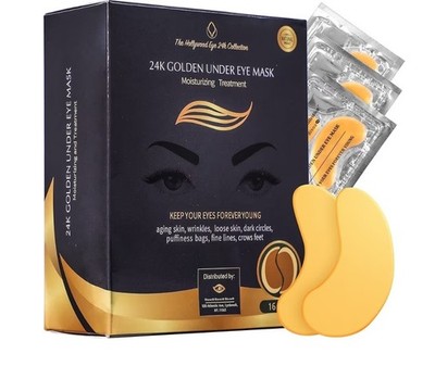 24K Gold Under Eye Patches, Eye Mask,Eye Patches for Puffy Eyes and Dark Circ...