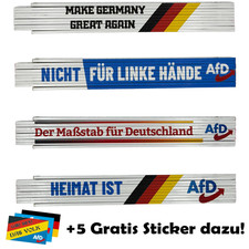 AFD  Zollstock 2 Meter Holz Zollstock Handwerker Ma&szlig;stab AfD Fanartikel Neu