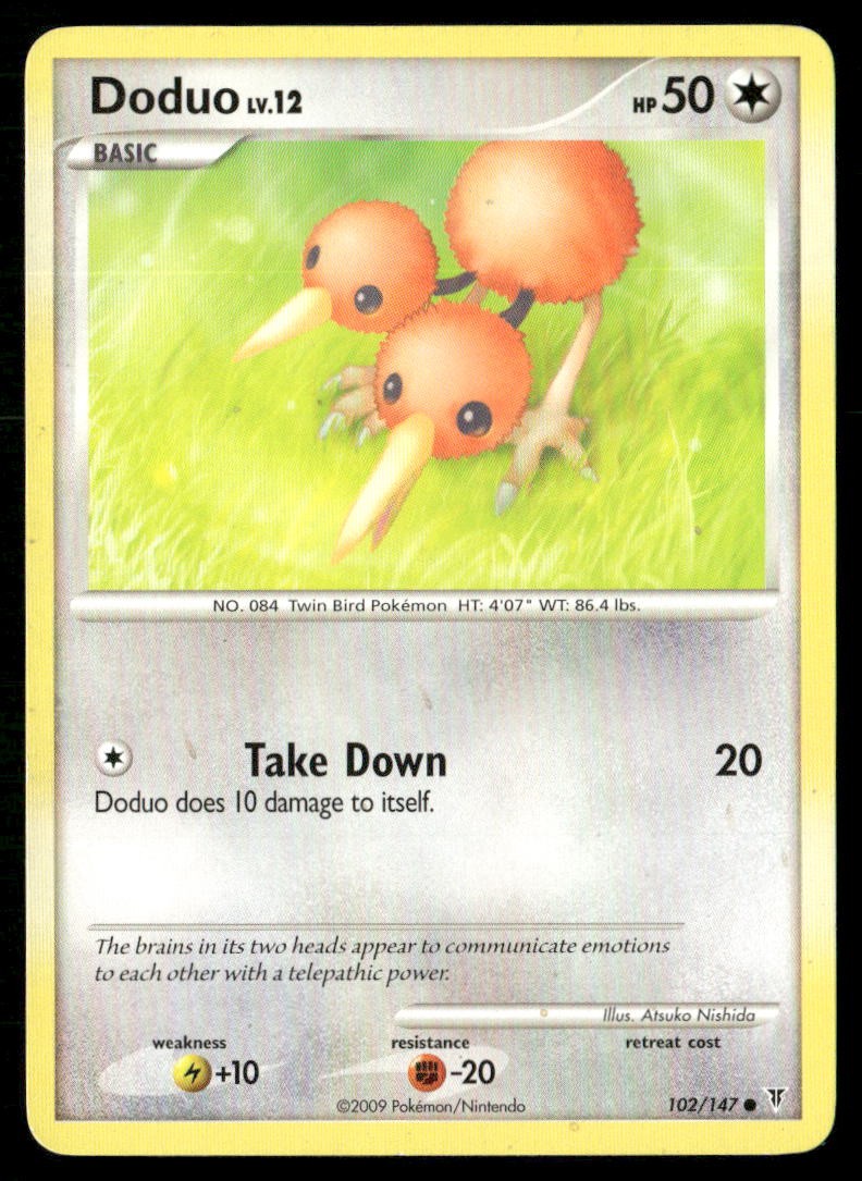 Doduo 102/147 Common Supreme Victors Pokemon Damaged