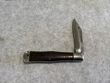 Vintage Hibbard Spencer Bartlett & Co Large Coke Bottle Pocket Knife Wood Handle