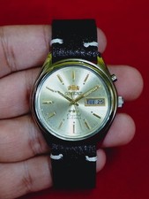 Orient crystal golden original dial automatic working 21j watch serviced 015