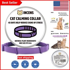 Elegant Cat Calming Collar - Safe Silicone, 45-Day Effect, Fits Medium to Large