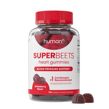 Humann SuperBeets Heart Gummies, Strawberry Flavor Blood Pressure Support 150ct
