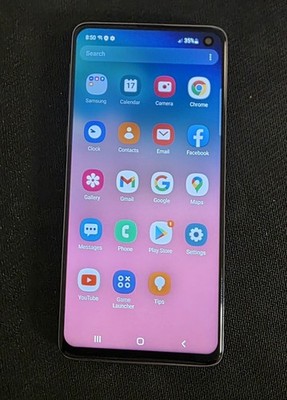 Samsung Galaxy S10 128GB G973U (Unlocked) White - Light Screen Fade
