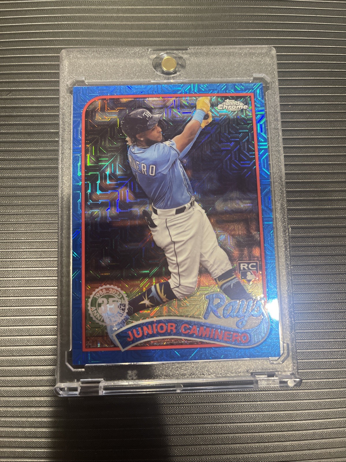 2024 Topps Series 1 Junior Caminero BLUE MOJO REFRACTOR RC #/150 SP SILVER PACK
