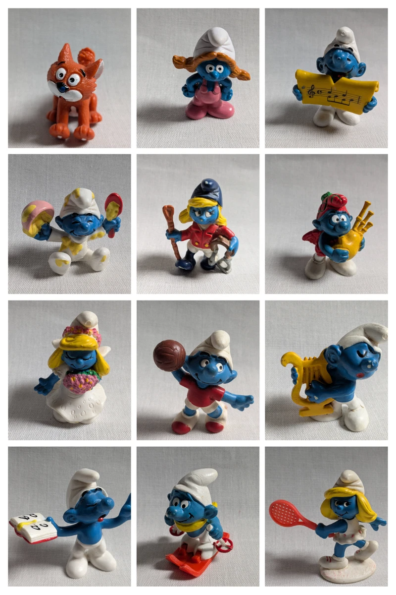 Lot De 21 Figurines Schtroumpfs Vintage - Peyo - Bully Germany Années 80 - PVC