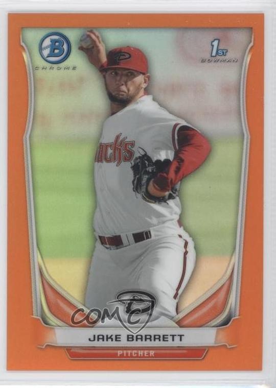 2014 Bowman Prospects Chrome Orange Refractor 24/25 Jake Barrett #BCP11 2f9
