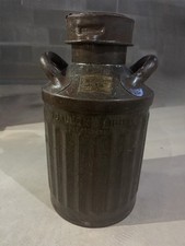 Vintage Atlantic Refining Company Enisco Embossed 5 Gallon Cast Can