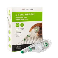 Tombow 68721 MONO Hybrid Correction Tape, 1 Count Pack of 10 , White