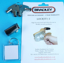 GENUINE Bradley Hitch Lock & 4 Keys for Doublelock Trailer Coupling Head