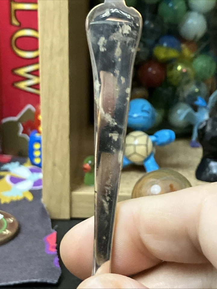 Cucharaditas europeas chapadas en plata de mediados de siglo, juego de 6, 115 gramos, plata antigua Foto 4 de 4