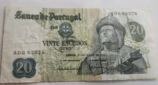 Portugal 20 Vinte Escudos Ouru Letters ADB 83578 AUNC RARE