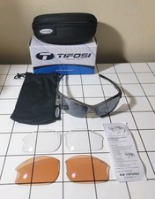 Tifosi Roubaix Sports Sunglasses Interchangeable 3-Lens Kit with Hardshell Case