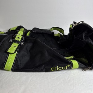 Cricut Machine Expandable Storage Travel Duffle Bag Black & strap 22x8in inside