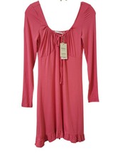 MNG by Mango Mini L/S Dress Women's Size M Coral Lenzing EcoVero NWT E15.1