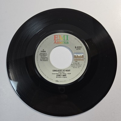 Corey Hart ''Sunglasses At Night'' 45 Vg+ Tested Jukebox Rare 