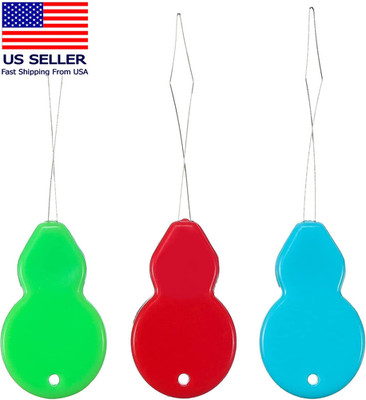 Reusable Plastic Needle Threaders with Clear Box Random Color 5 Pieces Professio