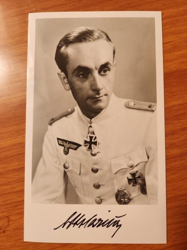 Otto Carius signed photo. Panzer Oakleaves winner.21st Panzer Rgt. 502nd Heavy..