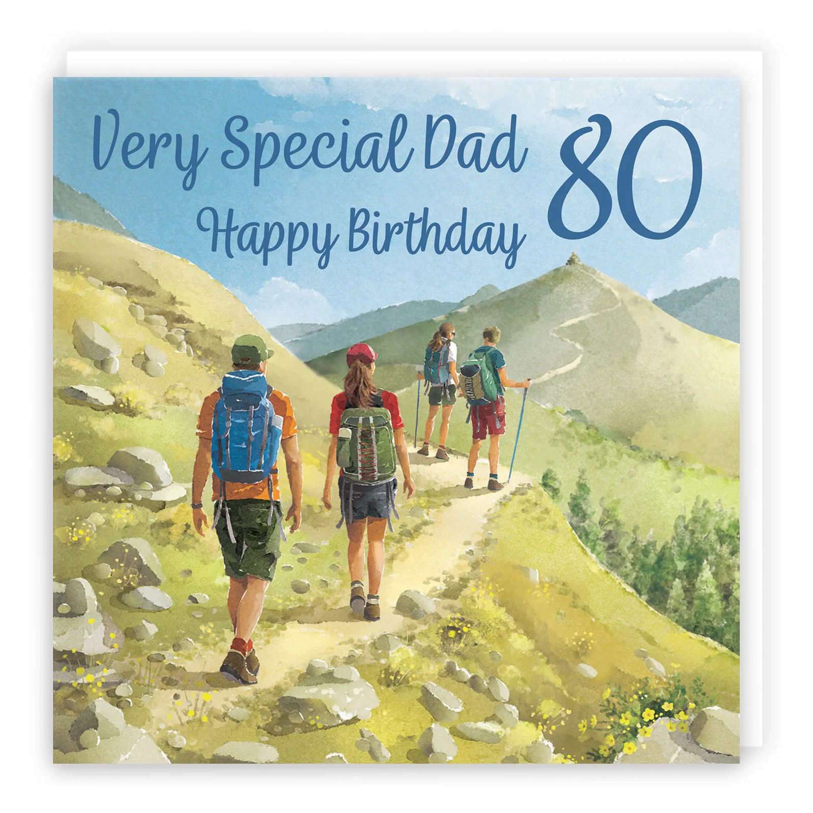 80th Dad Walking Birthday Card Milo's Gallery