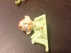 Vintage Set Of 3 Pixie Elves Red Green Japan 1 Has Repair — photo 2