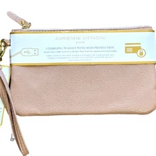 Adrienne Vittadini charging wallet taupe NWT