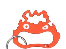 Studio Ghibli Howl's Moving Castle Calcifer Face Carabiner Keychain New Japan