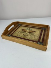 Wooden Patriotic American Eagle MCM Serving Tray Home Decor Folk Art