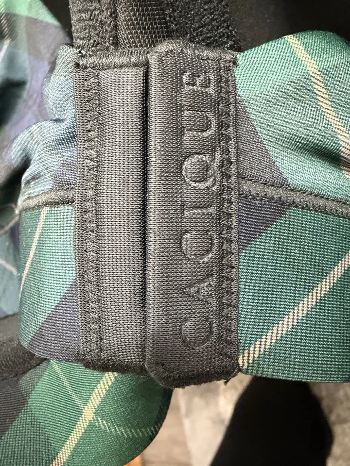 Nuevo Sujetador CACIQUE 46 C Comfort Bliss Ligeramente Forrado Cobertura Completa Preppy Encaje a Cuadros Foto 4 de 4