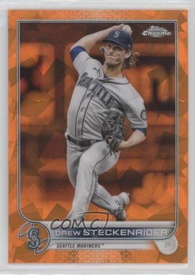 2022 Topps Chrome Update Sapphire Orange 25/25 Drew Steckenrider #US205 1p5