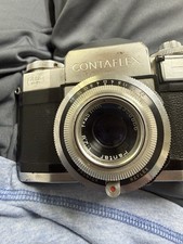 zeiss ikon Germany stuttgart Contaflex 35mm Camera 45mm Pantar Lens Working