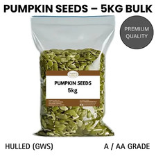 Pumpkin Seeds 5kg Vegetarian Hulled GWS A/AA Grade Raw Ripe Dry Bulk Catering 6.77 per kilo